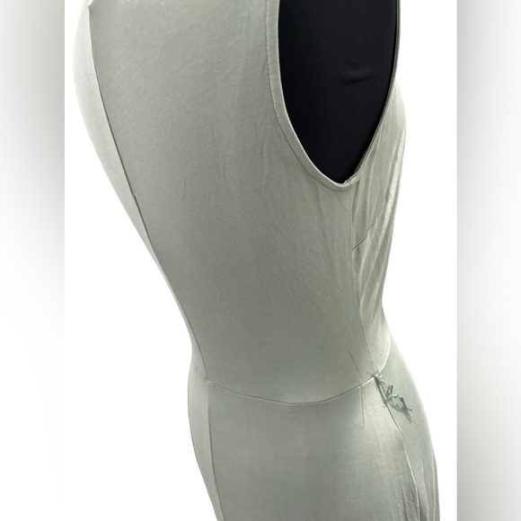 Green Long Sleeveless Worthington VaVa Voom Form Fitting Maxi Dress-size L - Picture 4 of 7